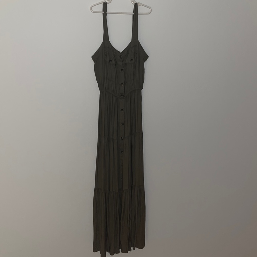 Olive green maxi dress